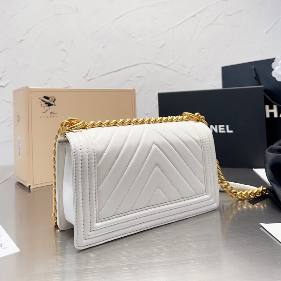 chevron boy Ch*el handbag
