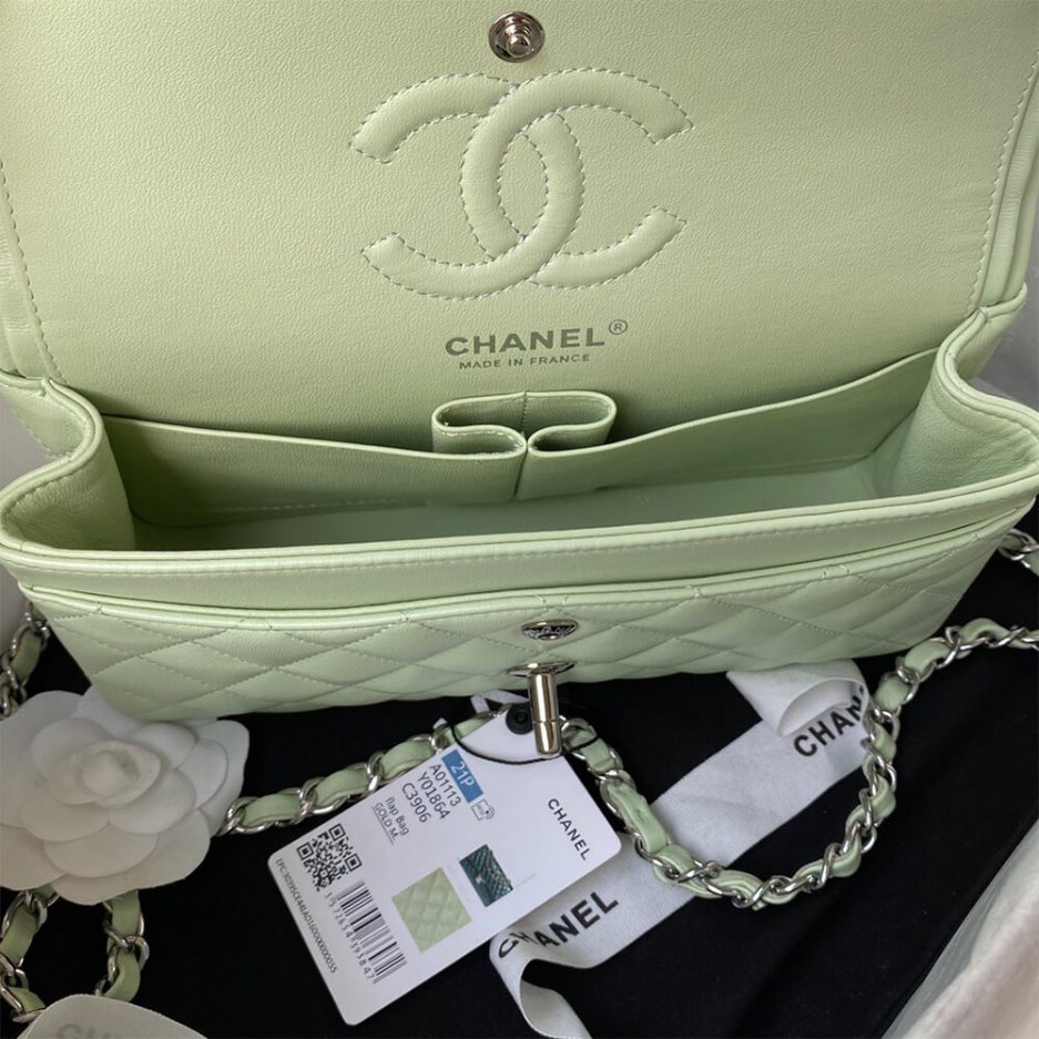 Ch*el classic flap medium silver hardware