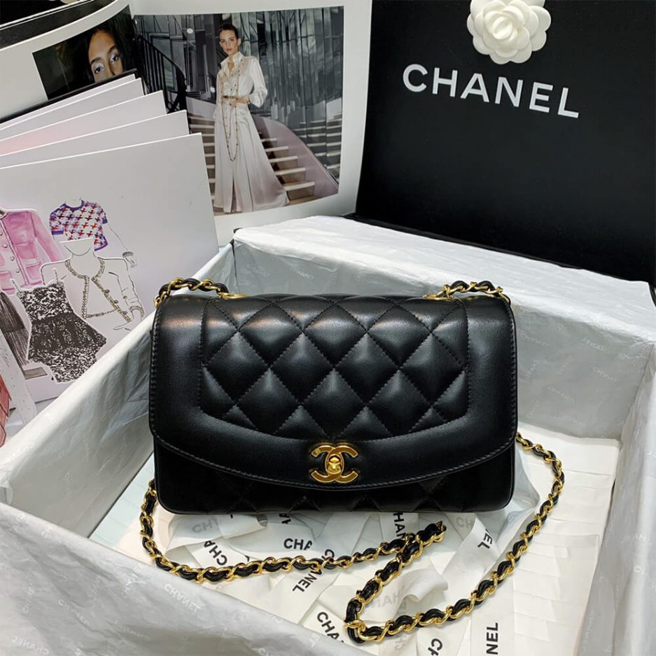 Ch*el vintage small diana flap bag-rare
