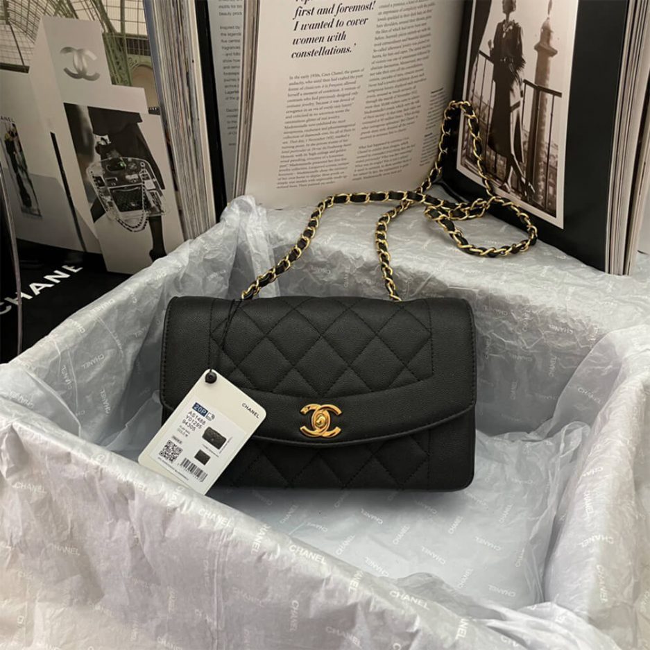 Ch*el vintage small diana flap bag – rare