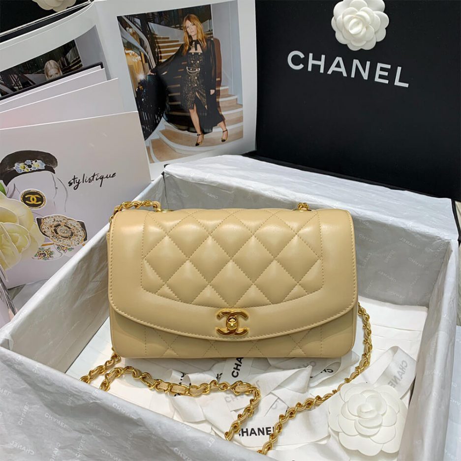 Ch*el vintage small diana flap bag – rare