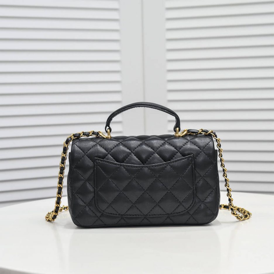 Ch*el mini flap with top handle