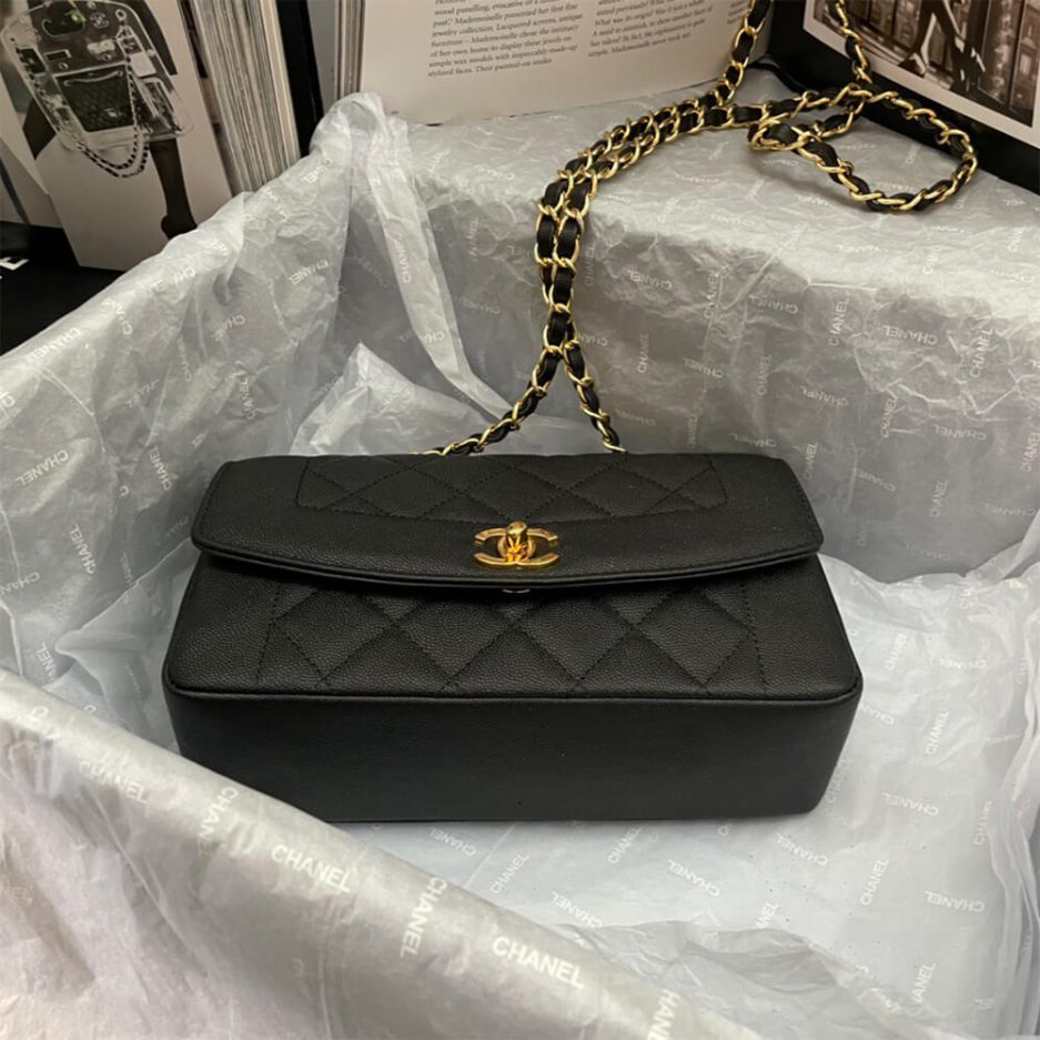 Ch*el vintage small diana flap bag – rare