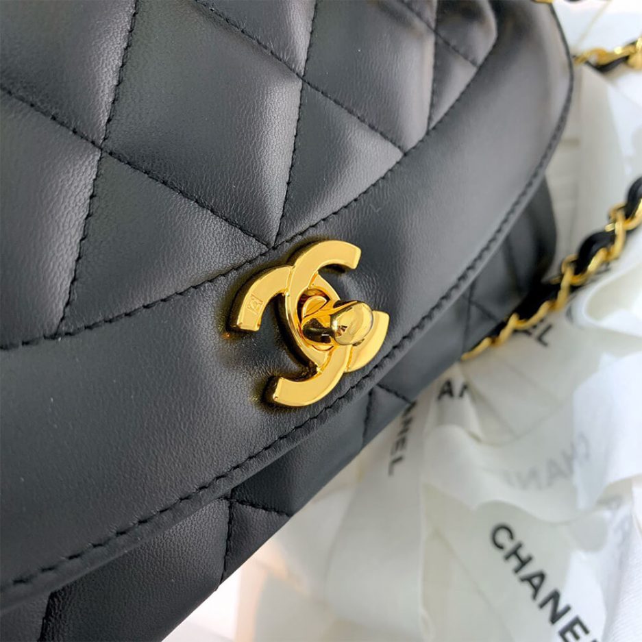 Ch*el vintage small diana flap bag-rare