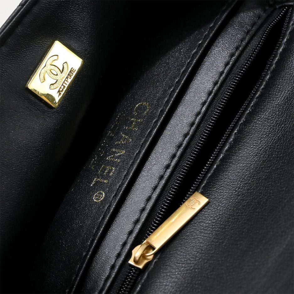 Ch*el mini flap with top handle