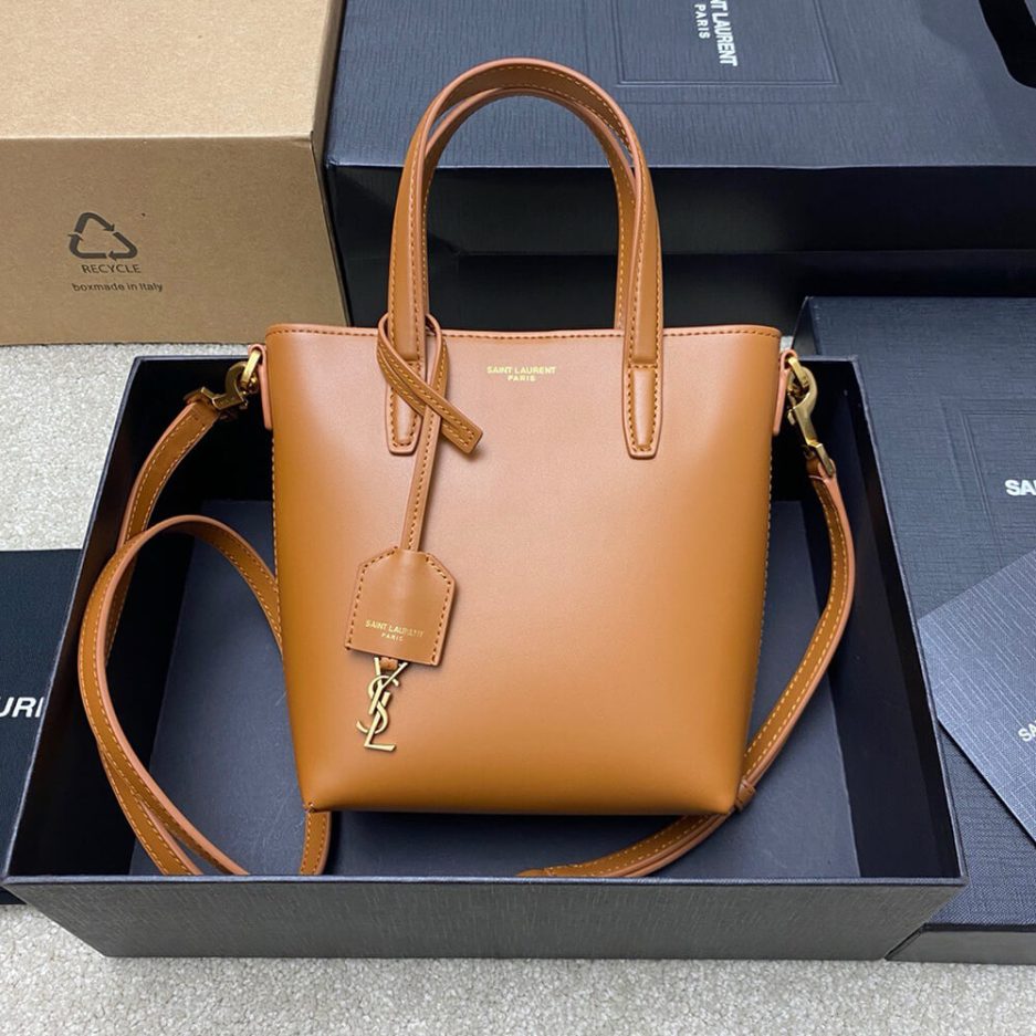 MINI TOY SHOPPING SAINT LAURENT IN BOX LEATHER