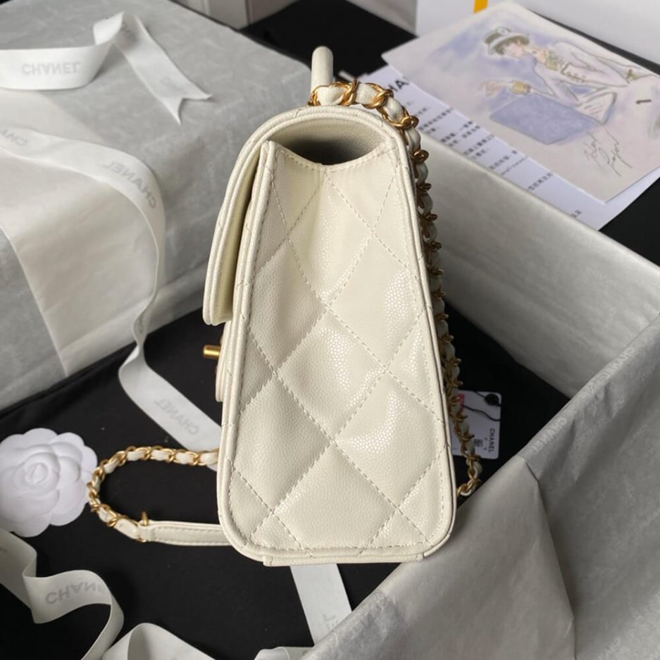 Small FLAP BAG WITH TOP HANDLE