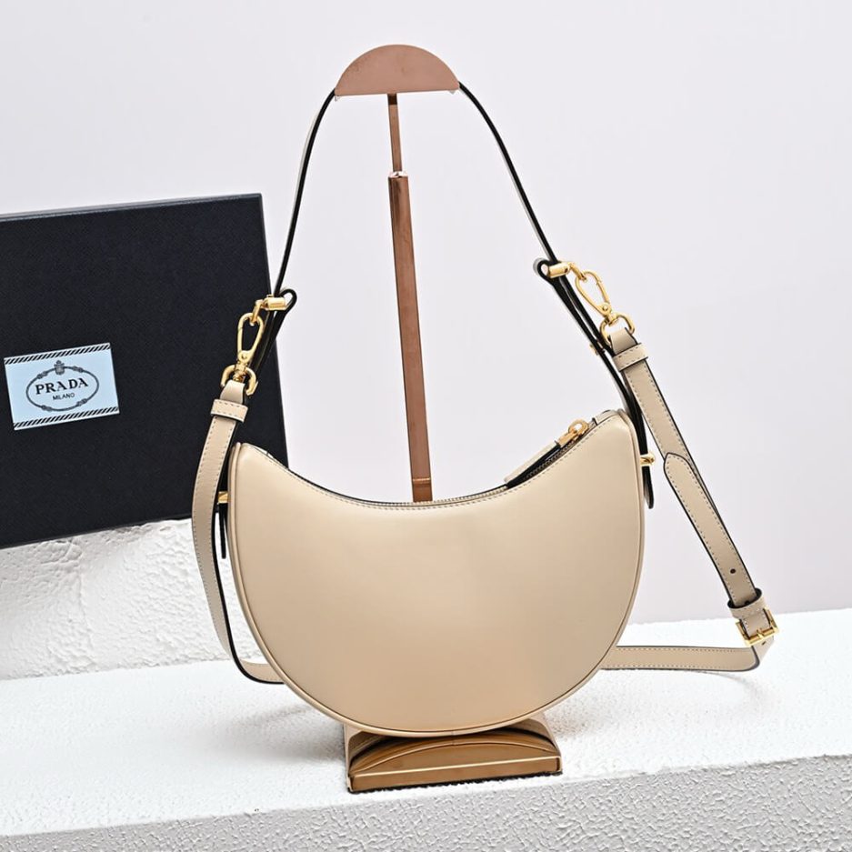 Pra*a arque leather shoulder bag