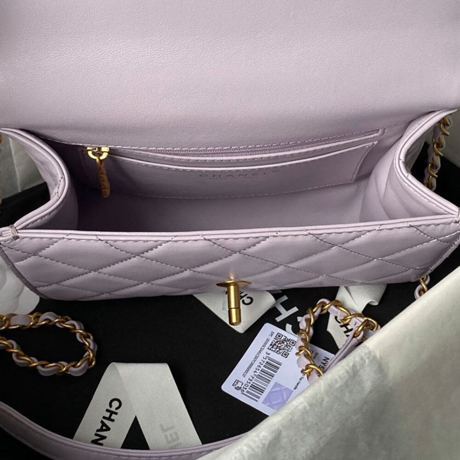Small FLAP BAG WITH TOP HANDLE