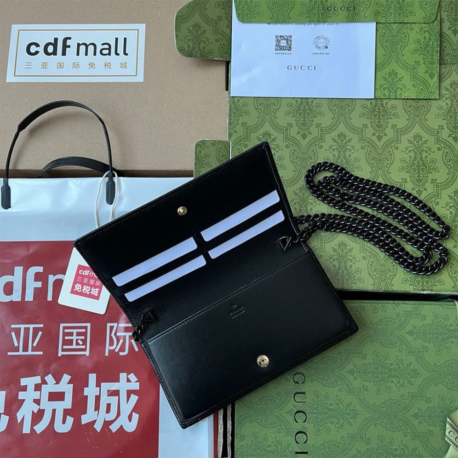 G*u*i horsebit 1955 wallet with chain wallet(high-end grade)