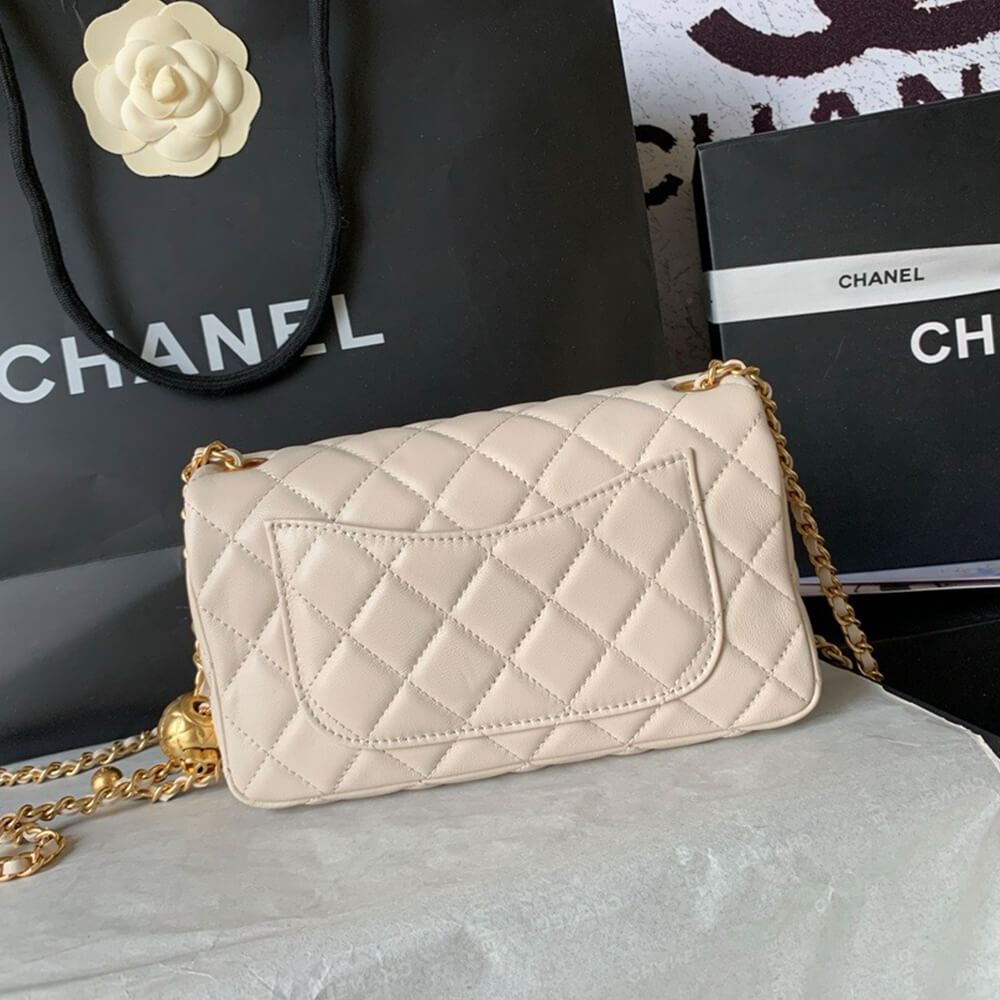 Ch*el pearl crush mini rectangular flap