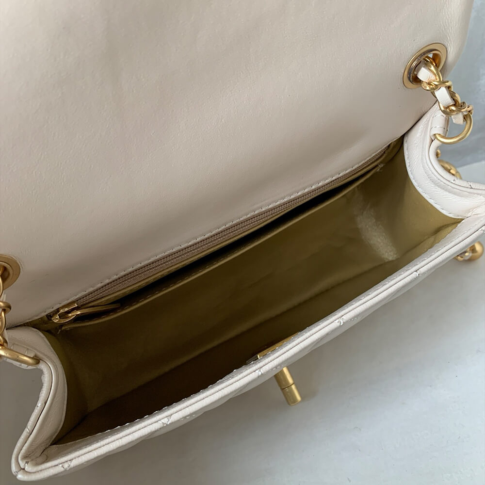 Ch*el pearl crush mini rectangular flap